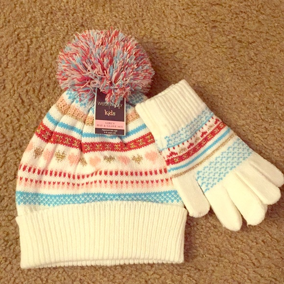 girls winter hat and glove set
